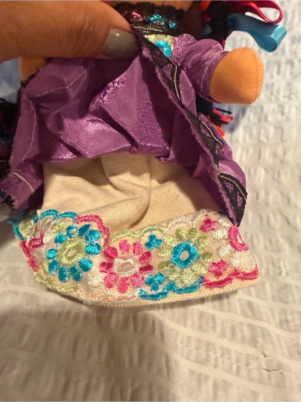 Handmade Purple Mexican Doll Plush Toy